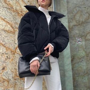 Zara oversized black puffer size small
